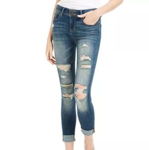Indigo Rein New Recycle Denim-Juniors' Distressed Curvy Jeans